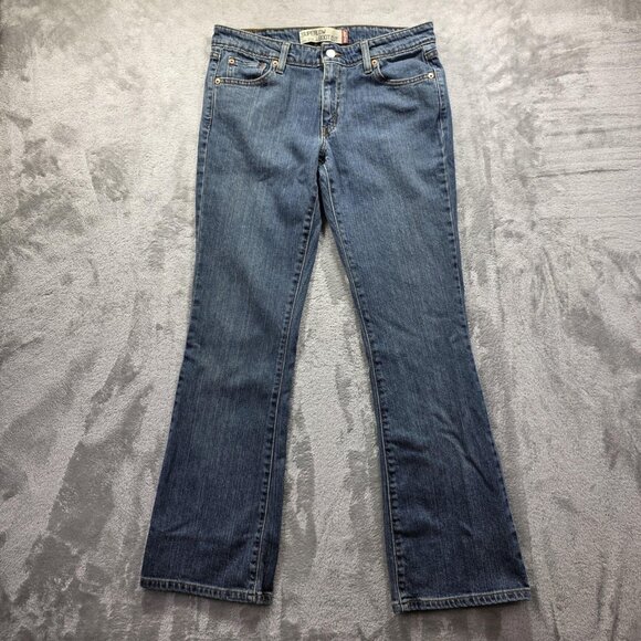 Levis 518 Jeans Womens 11 Medium Blue Superlow Boot Cut Stretch Denim Y2K Retro - Picture 1 of 11